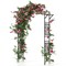 Black PE-Coated Metal Garden Arch Trellis 67” x 15.5” x 83” Outdoor Climbing Plant Support